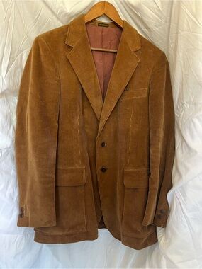 Vintage 70s-80s Men’s Brown Corduroy Blazer - Classic Fit- “Monsieur Lauro”